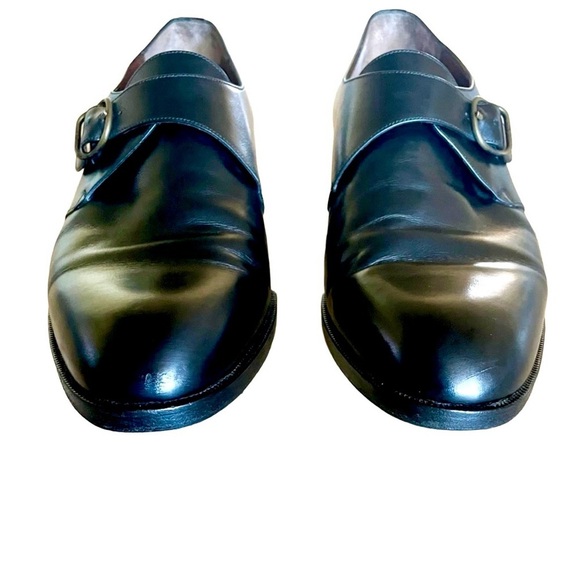 Loewe Black Leather Monk Strap Dress Shoes EU 44 US 11 main image 7